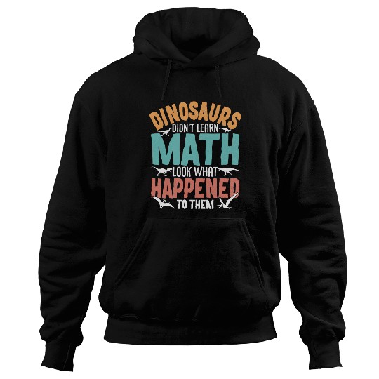 Funny Dinosaur Math Teacher Hoodies