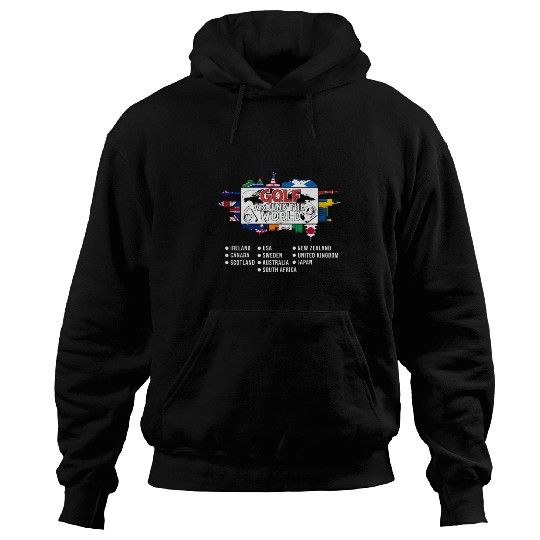 Golf Around The World Golfing Lover Travel Golfer Hoodies