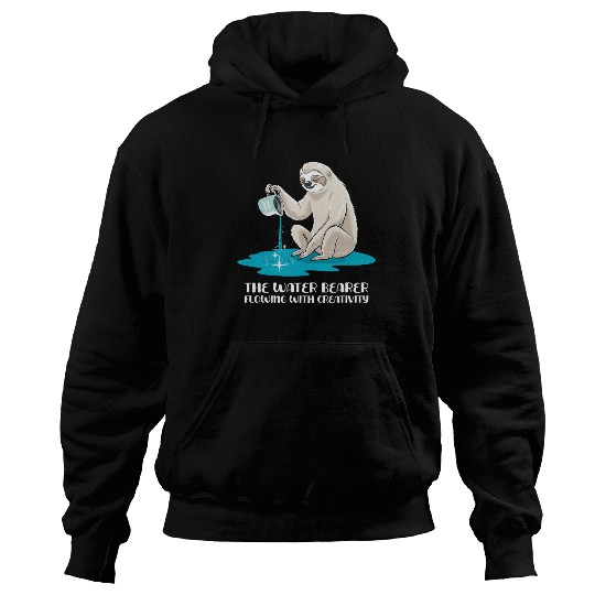 Aquarius Zodiac Sloth: The Water Bearer Flowing Hoodies