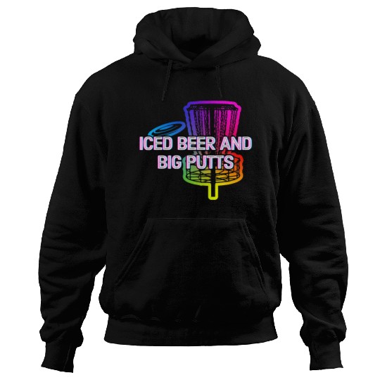 Iced Beer and Big Putts Disc Golf Beer Lover Hoodies