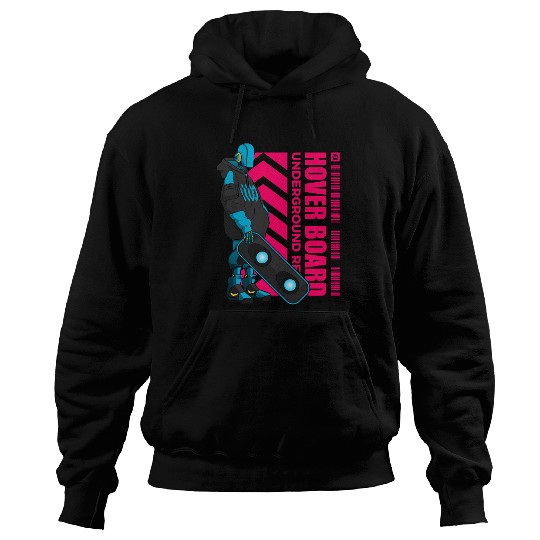 Cyberpunk Hoverboard Rebel – Futuristic Streetwear Hoodies