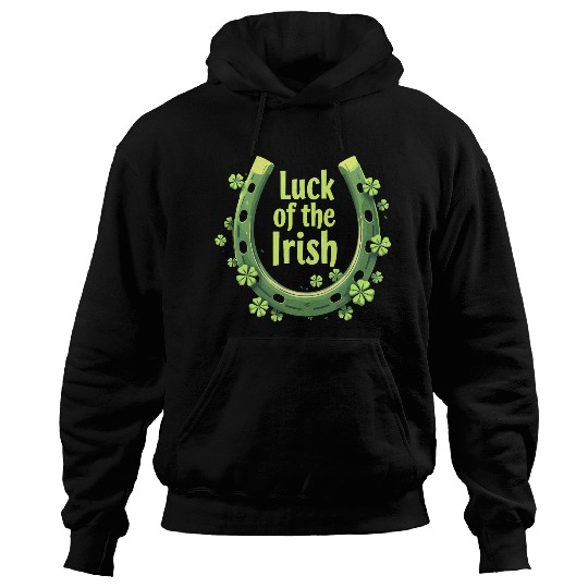 Luck of the Irish Horseshoe Design Hoodies