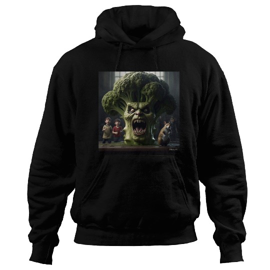 a hyper realistic cinematicmean broccoli. Hoodies