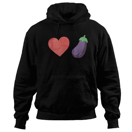 Love Eggplant Funny Gay LGBTQ Pride Hoodies