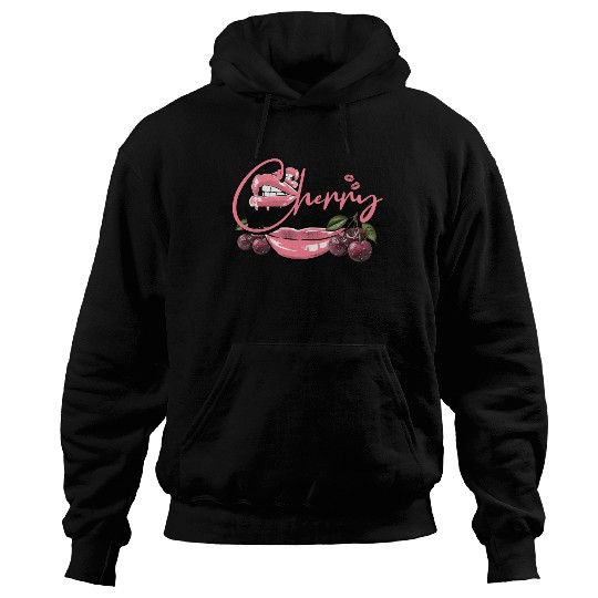 TWISTED CHERRY - Lips Logo (light pink/black) Hoodies