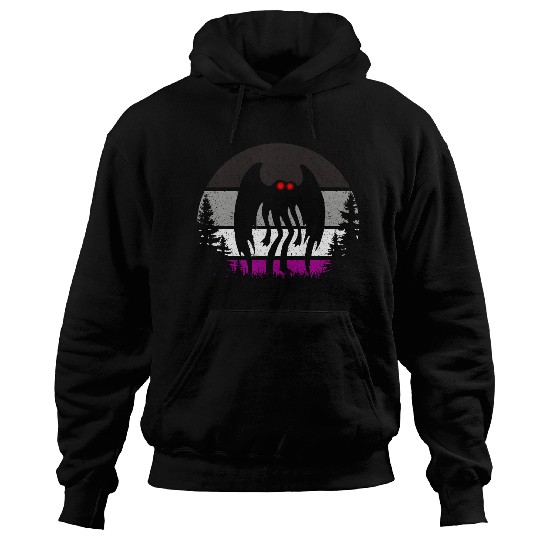 Retro ACE Mothman Asexual Pride Point pleasant Cry Hoodies
