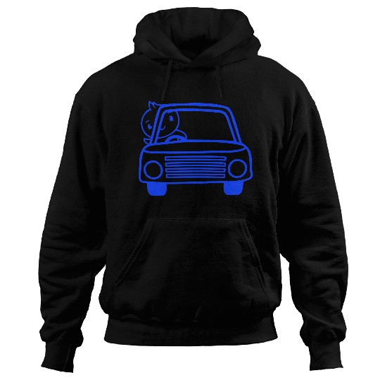 Duck Car Driver Fast Vehicle Greeting Waving Cute Hoodies