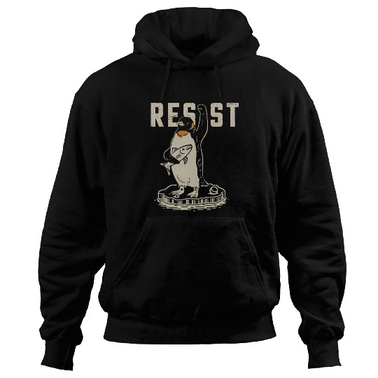 Funny Protest Against Tariffs Resist Penguin Hoodies