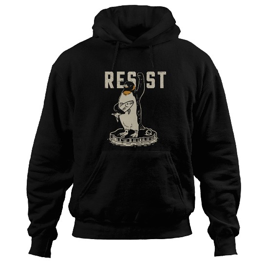 Funny Protest Against Tariffs Resist Penguin Hoodies