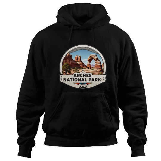 Arches National Park USA Logo Hoodies