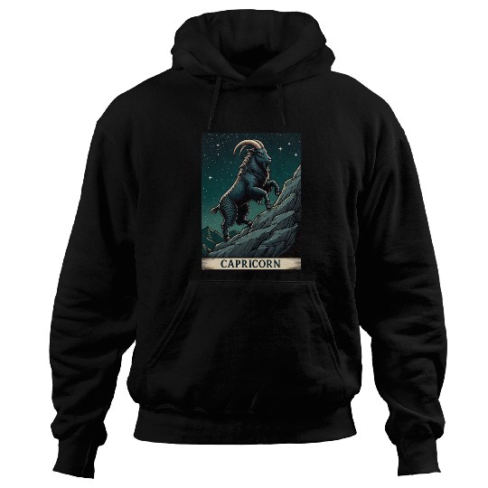 Zodiac Card Capricorn Hoodies