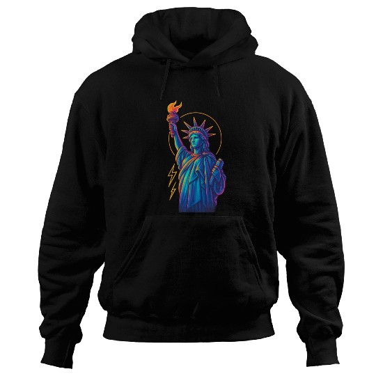 Statue of Liberty Neon Hoodies Design