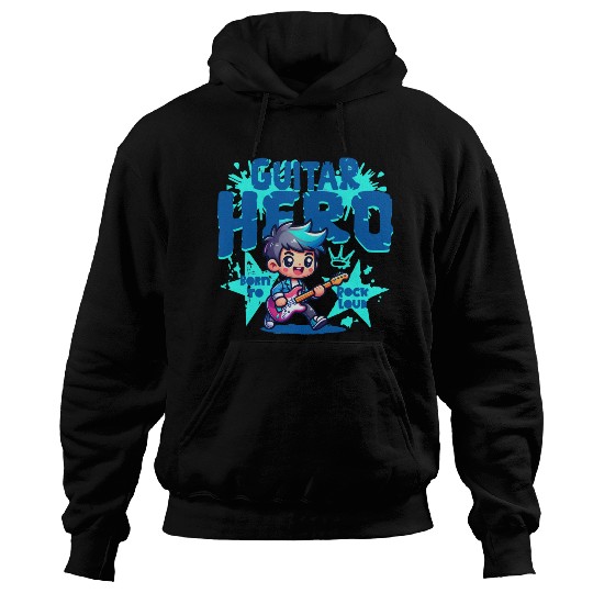 Guitar Hero Kid – Cute Rock Star Cartoon Hoodies | Bor