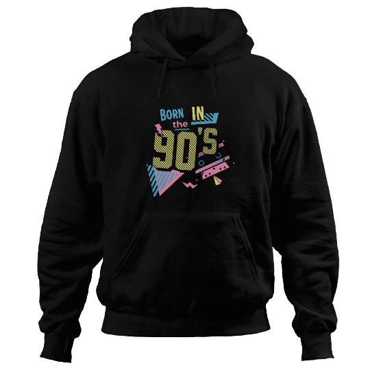 Born In The 90s Retro Nostalgia 90s Design Hoodies