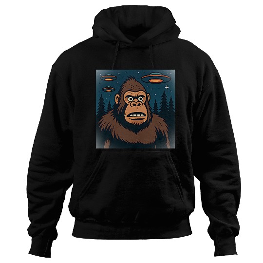 Bigfoot Sasquatch Funny Alien UFO Hoodies