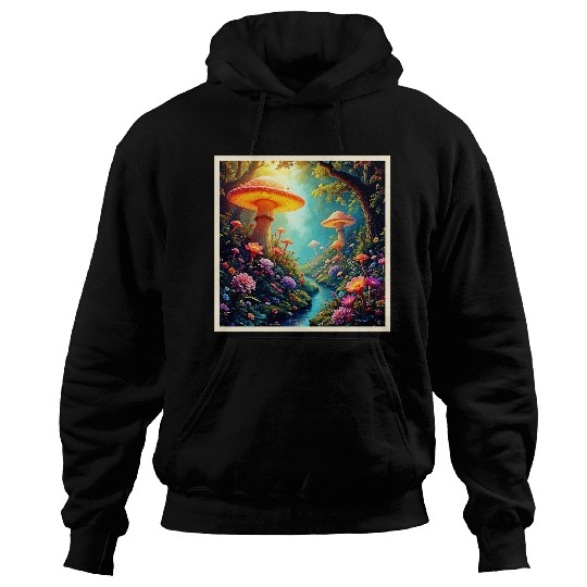 Enchanted Mushroom Forest Dream Hoodies