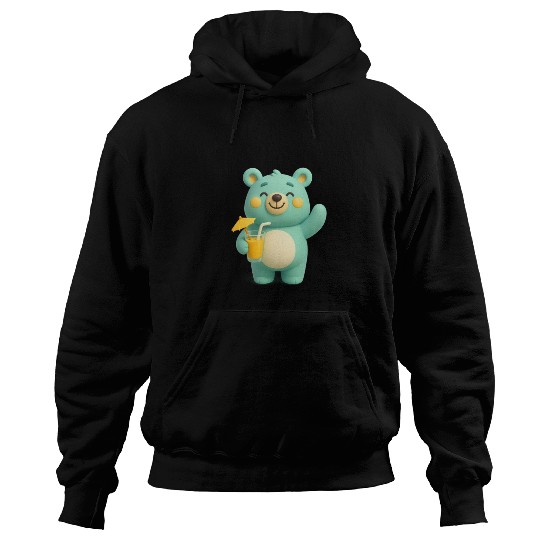 A bear cub with a cocktail Hoodies