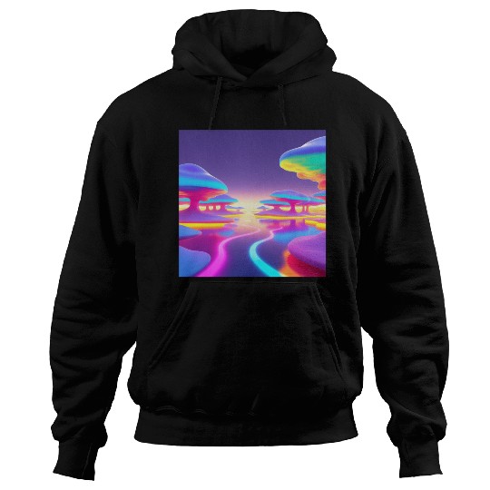 Floating Islands of Light – Psychedelic Minimal Hoodies