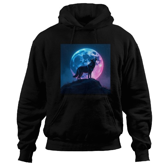 Howl of the Neon Moon Hoodies