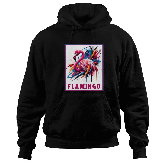 Graffiti Flamingo Explosion Hoodies