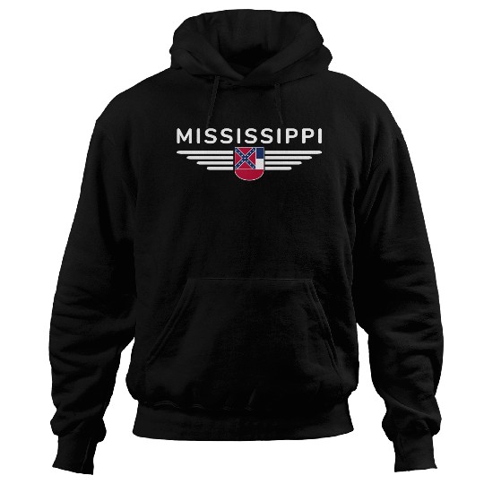 Mississippi State Flag Emblem Design Hoodies