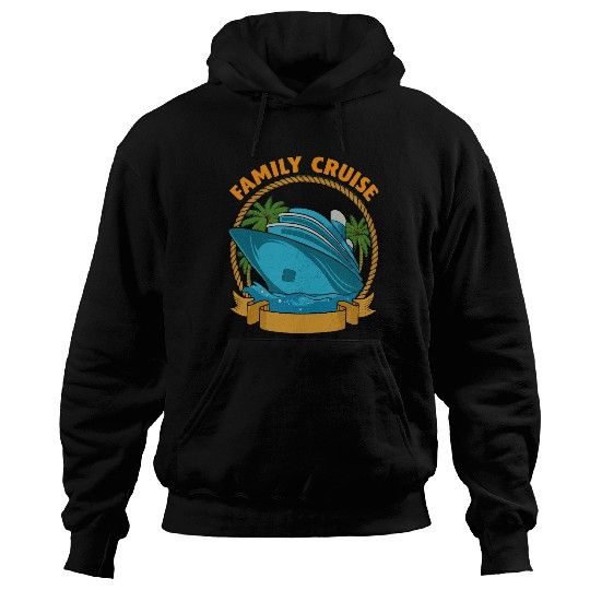 Family Cruise Ship Palm Trees Rope Hoodies