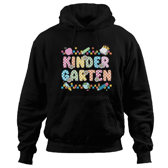 Kindergarten Checkerboard Teacher Hoodies