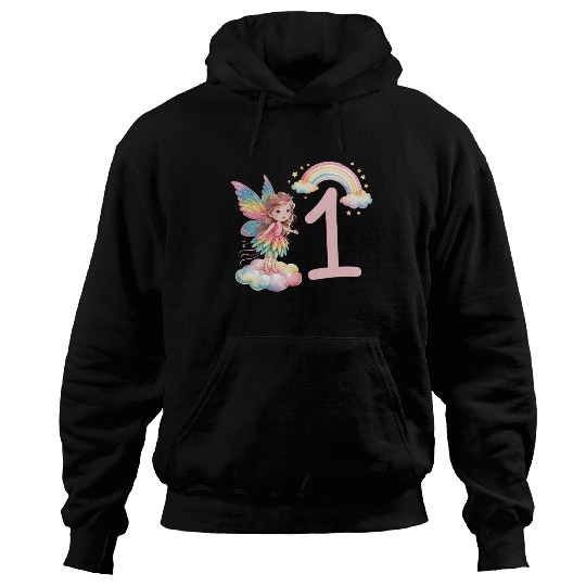 Magical Rainbow Fairy Elf 1st Birthday Girl Hoodies