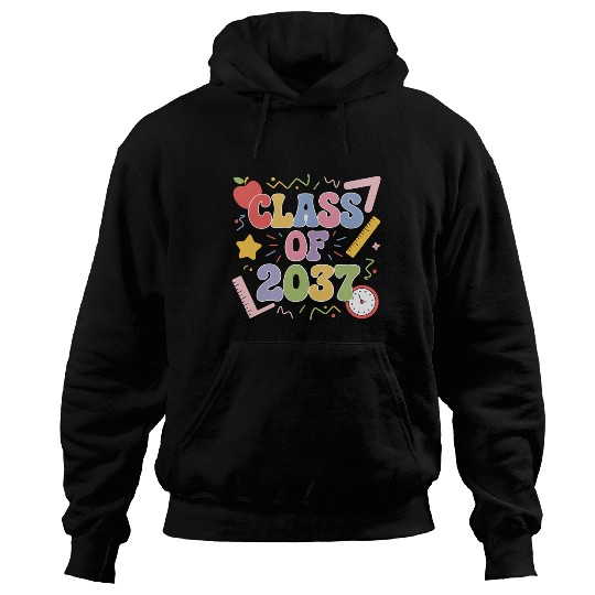 Class of 2037 Grow With Me, Funny back to school Hoodies
