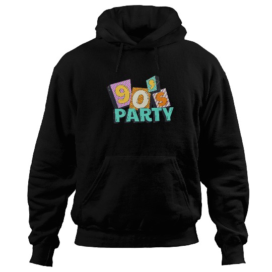 90s Party Vibes Retro Neon Dance Aesthetic Hoodies