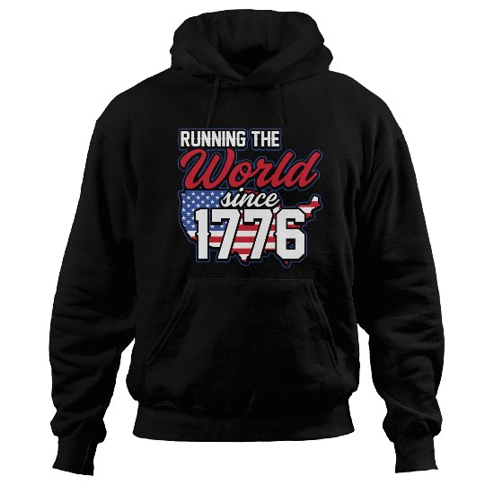 Running the World since 1776 - USA Patriot Design Hoodies