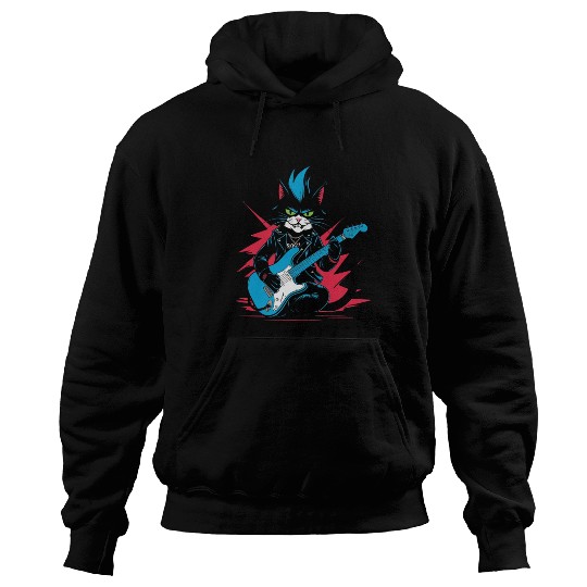 Rockstar Cat – Meow & Roll! Hoodies