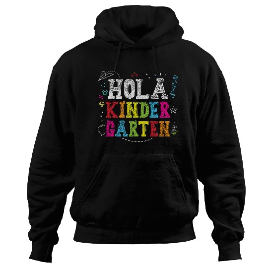 Hola Kindergarten Spanish Teacher Back to School Hoodies