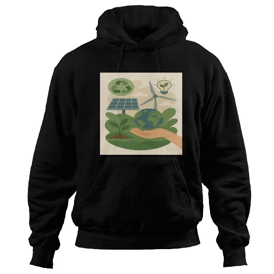 Eco-Friendly Earth Conservation Design Hoodies
