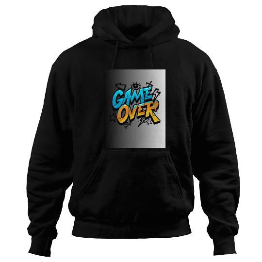 Graffiti Style Game Over Illustration Hoodies