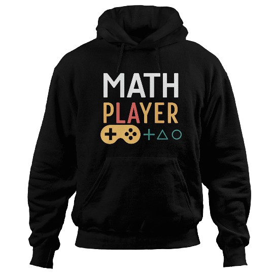Math Gamer Player – Video Game Style Math Design Hoodies
