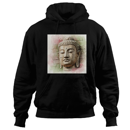 Ethereal Buddha Face Art Hoodies