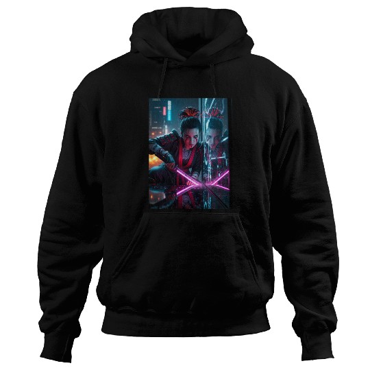 Cyberpunk Samurai Girl Hoodies