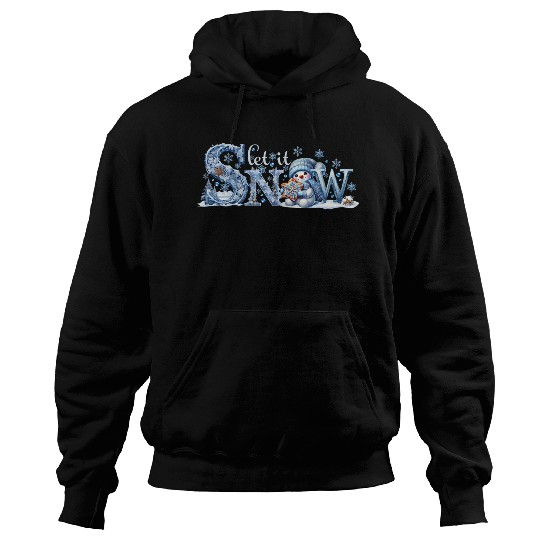 Let it Snow Hoodies, Winter Lover Snowman Hoodies