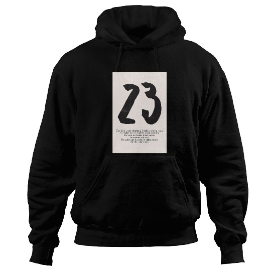 Psalm 23 Typo Minimalist Christian poster Hoodies
