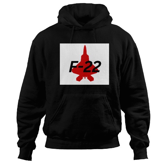 F-22 Stealth Fighter Silhouette Design Hoodies