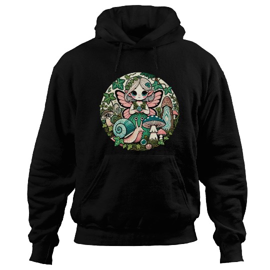 Enchanted Forest Fairy Illustration Hoodies