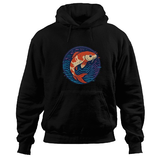 Vivid Fish Abstract Illustration Hoodies