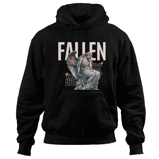 Reflective Angel Sculpture Design Hoodies