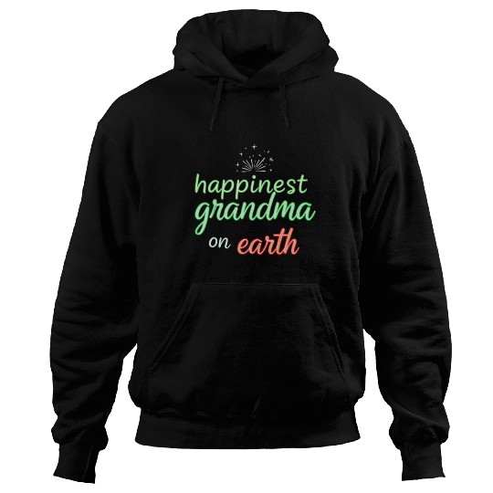 Happiest Grandma on Earth Neon Design Hoodies