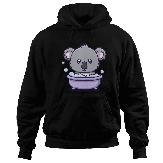 Cute Koala Bear Taking a Bubble Bath Relaxing  Hoodies