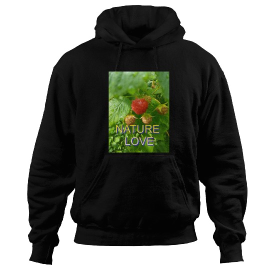Vivid Raspberry and Greenery Nature Design Hoodies