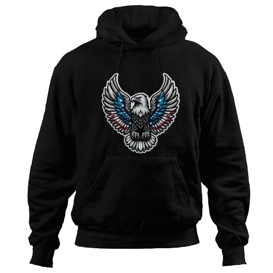 Patriotic Eagle Emblem Hoodies