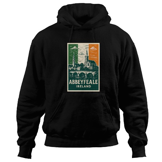 Abbeyfale Ireland Church Skyline Hoodies