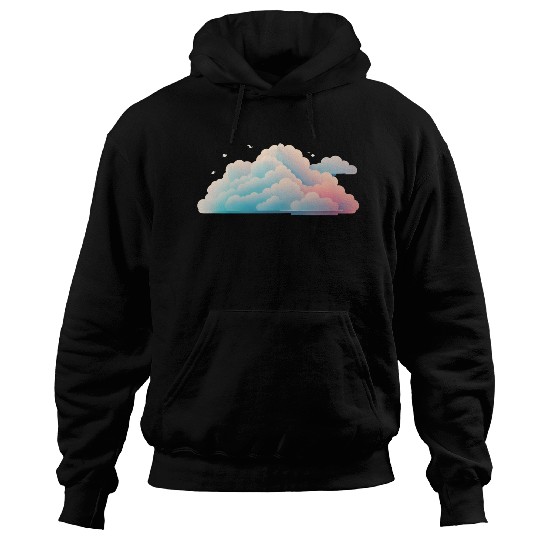 Pastel Cloudscape Abstract Design Hoodies